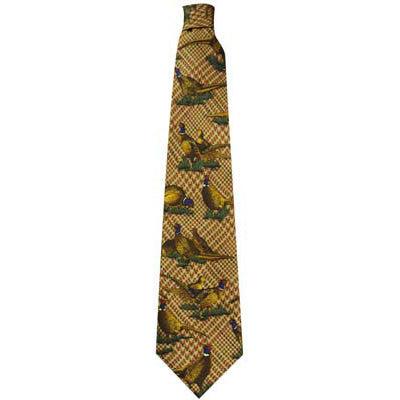 Bisley No.26 Brown Pheasant Silk Tie