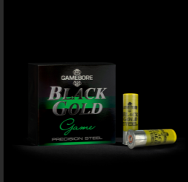 20 GAUGE GAMEBORE BLACK GOLD 24g 5 STEEL SHOT BIO QUAD SEAL