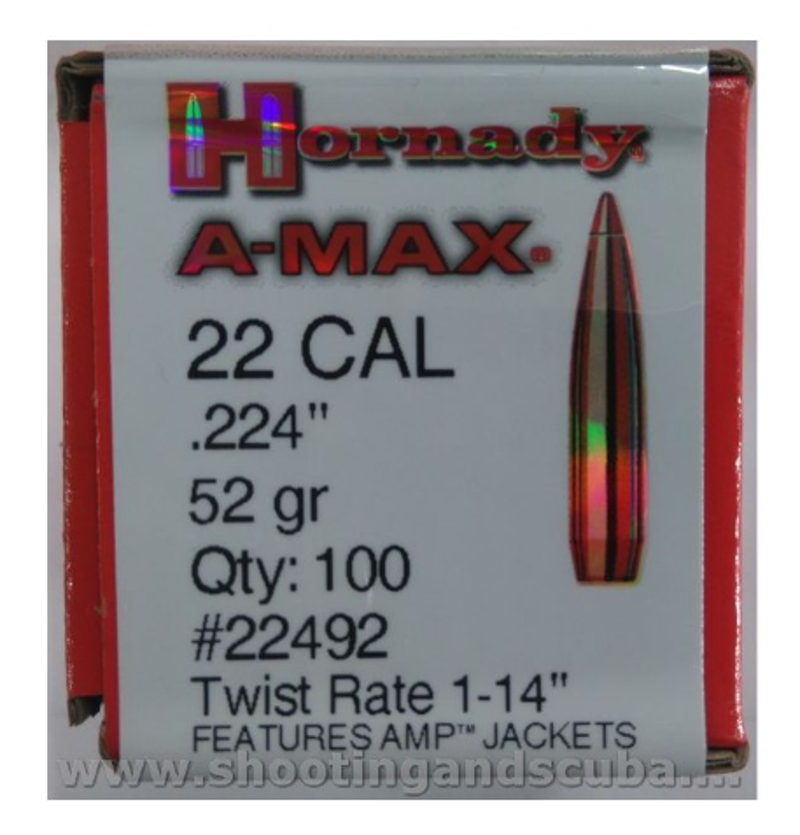 HORNADY HEADS 224 52g BT A-MAX