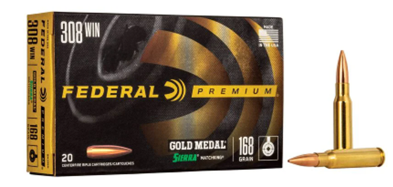 Gold Medal Sierra MatchKing 308 Win 168 Grain Sierra Matchking