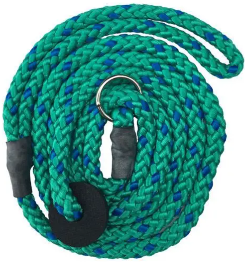 GUNDOG DELUX SLIP LEAD GREEN WTH BLUE FLECK 1.5M