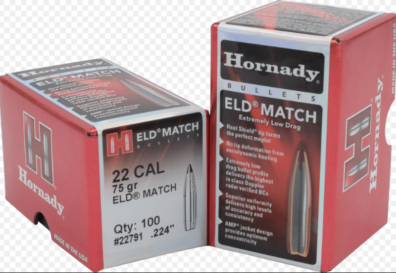 HORNADY HEADS 224 75gr ELD MATCH