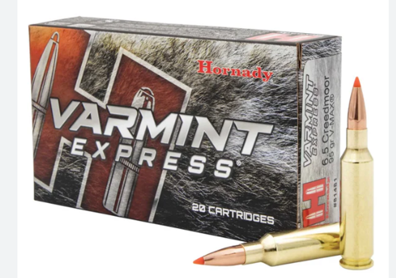 HORNADY 6.5C/M  95gr V-MAX VARMINT
