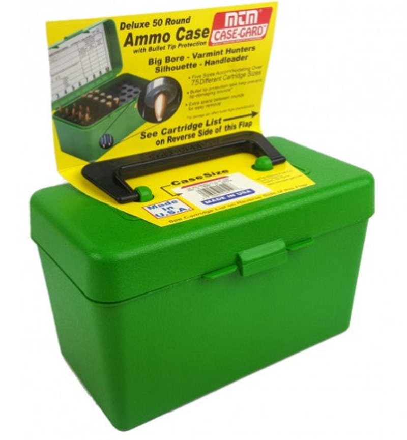 MTM Case Gard  RL 50 Flip Top Ammo Box 50 Round RL Green