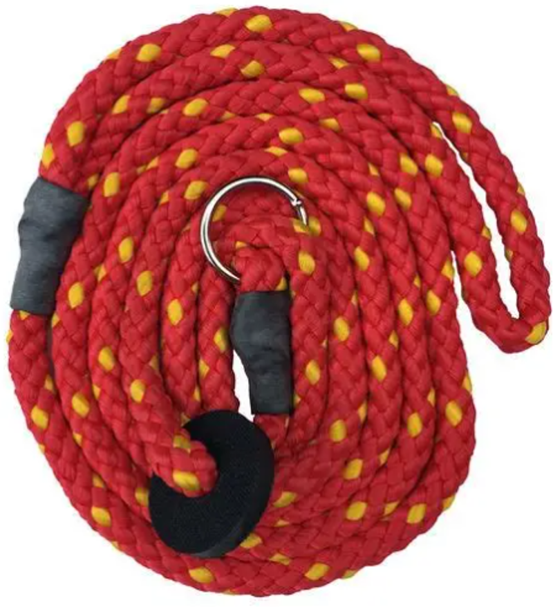 GUNDOG DELUX SLIP LEAD RED WITH YELLOW FLECK 1.5M