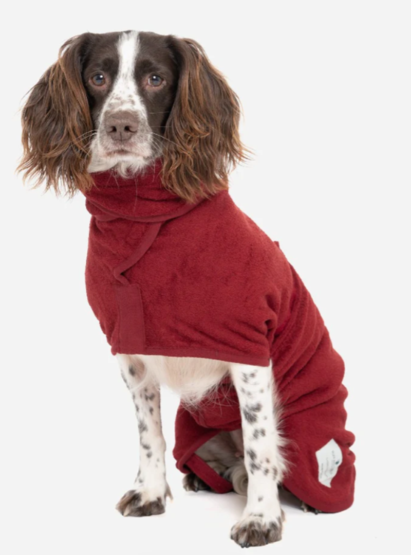 RUFF AND TUMBLE  Classic Dog Drying Coat ROSEHIP M Top Line 41cm-49cm