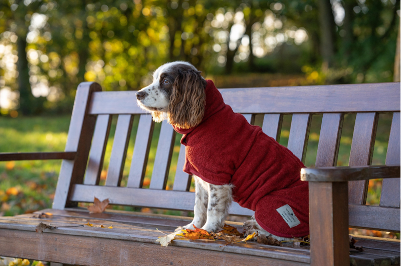 RUFF AND TUMBLE Classic Dog Drying Coat ROSEHIP L Top Line 57cm-67cm